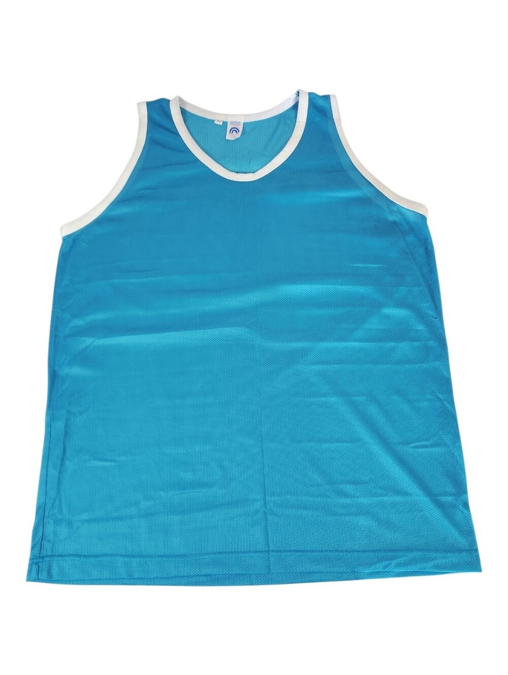 Vintage California Flash Blue Mesh Basketball Jersey Blank Practice Tank Large